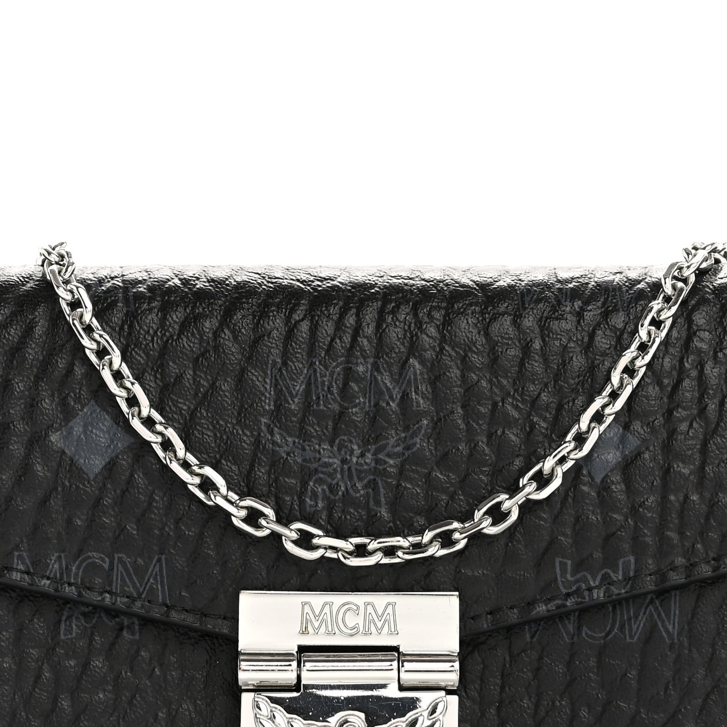 Visetos Large Patricia Wallet On Chain Black
