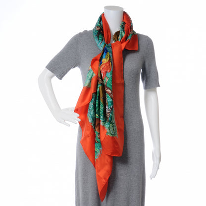 Hermes Summer Silk Equateur Scarf Shawl 140 3 of 7