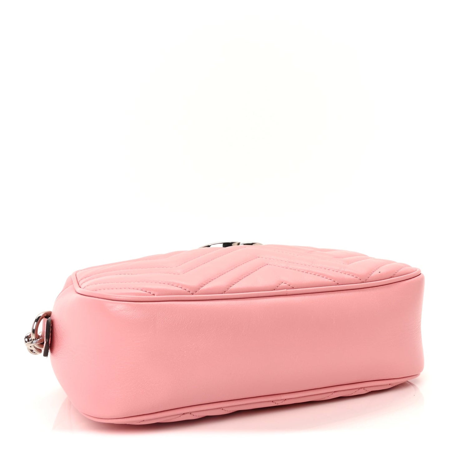 Calfskin Matelasse Small GG Marmont Chain Shoulder Bag Wild Rose