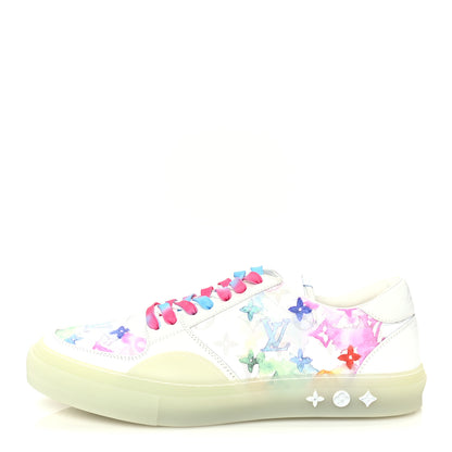Louis Vuitton Calfskin Monogram Watercolor Mens LV Ollie Richelieu Sneakers 10 Multicolor 1 of 8