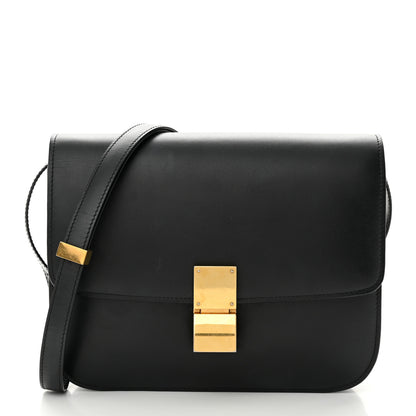 Celine Box Calfskin Medium Classic Box Flap Bag Black 1 of 16