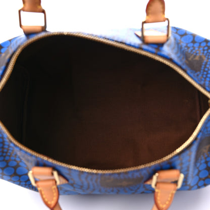 Louis Vuitton Monogram Kusama Town Speedy 30 Blue 5 of 12