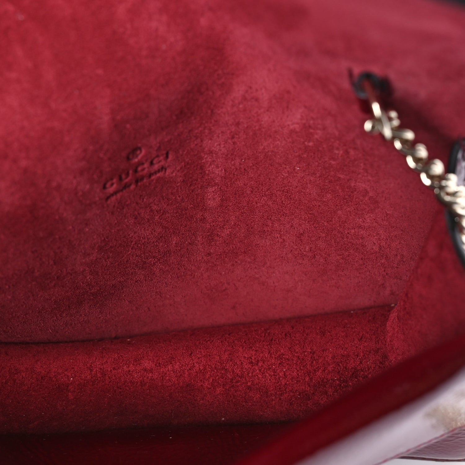 Gucci Crinkled Patent Mini Dionysus Shoulder Bag Rosso Ancora Red 4 of 7