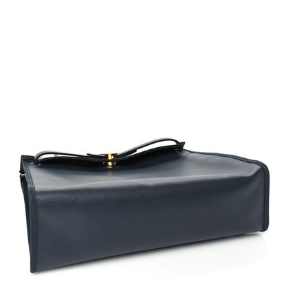 Hermes Toile H Berline Vache Hunter Herbag Zip PM  Black Bleu Nuit 6 of 16