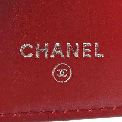 Chanel Caviar Chevron Quilted Boy Flap Wallet Red 6 of 7
