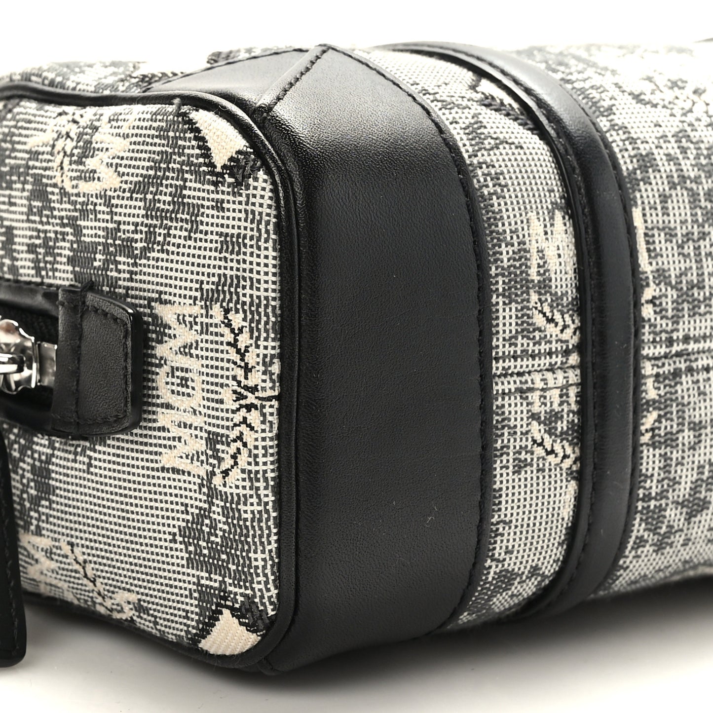 Vintage Jacquard Monogram Mini Boston Bag Black Grey