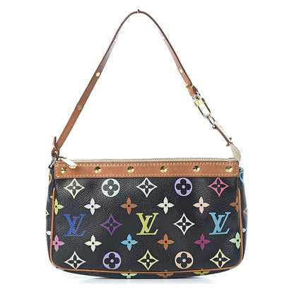 Louis Vuitton Monogram Multicolor Pochette Accessories Black 1 of 12