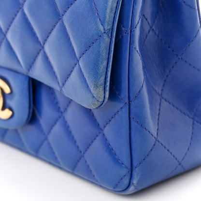 Chanel Lambskin Quilted Mini Rectangular Flap Blue 17 of 22