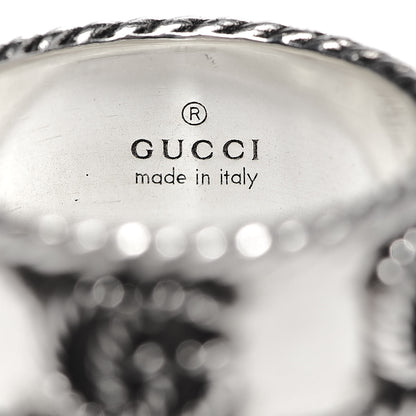 Gucci Sterling Silver Torchon GG Marmont Ring 52 6 4 of 5