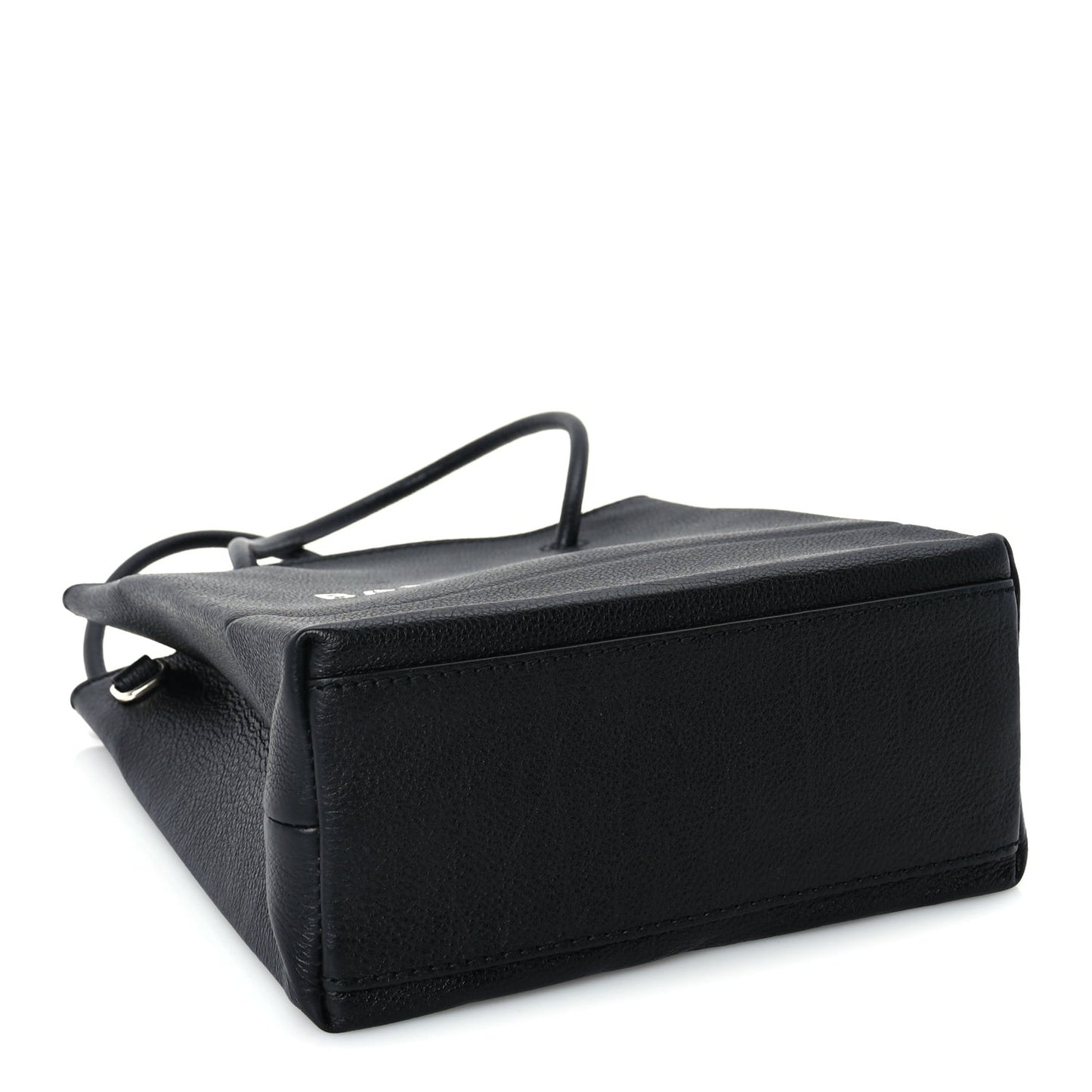 Calfskin Logo XXS Shopping Tote Black