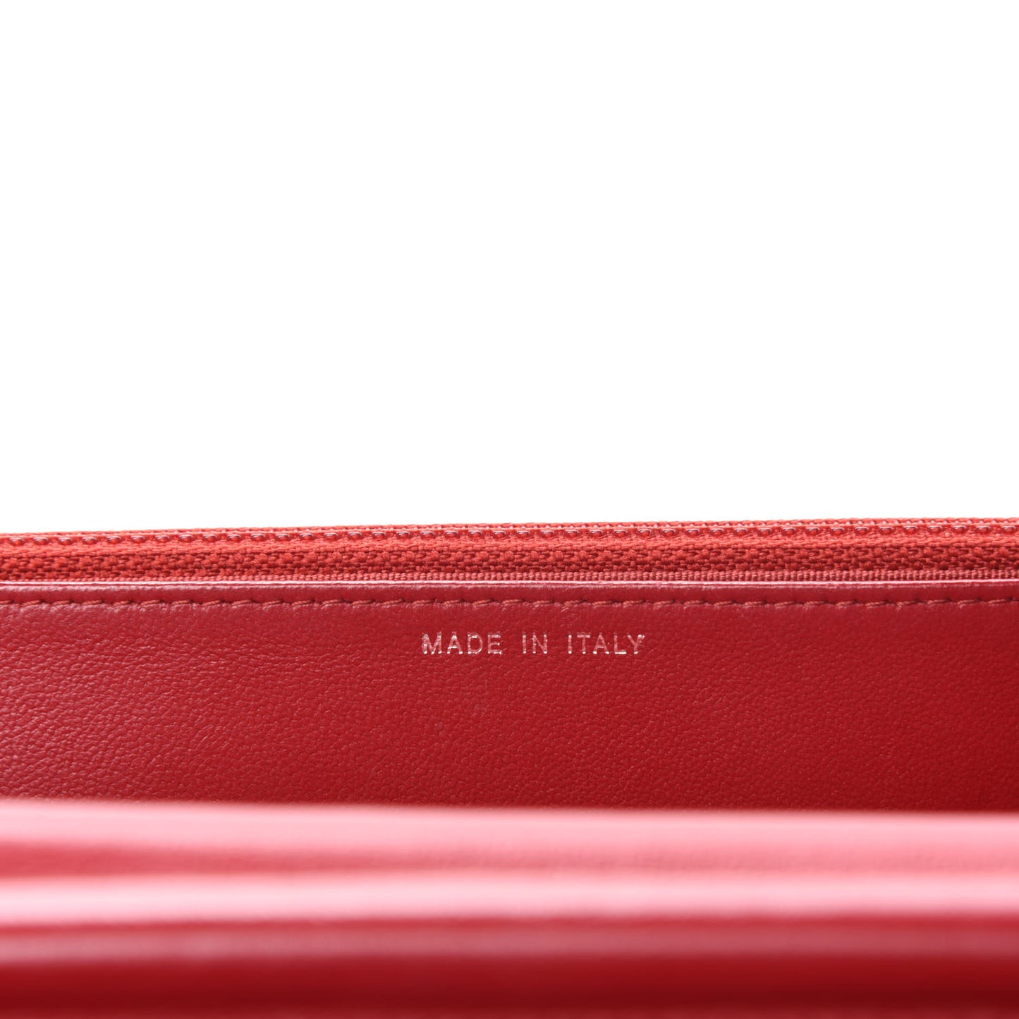 Lambskin Quilted Wallet on Chain WOC Red