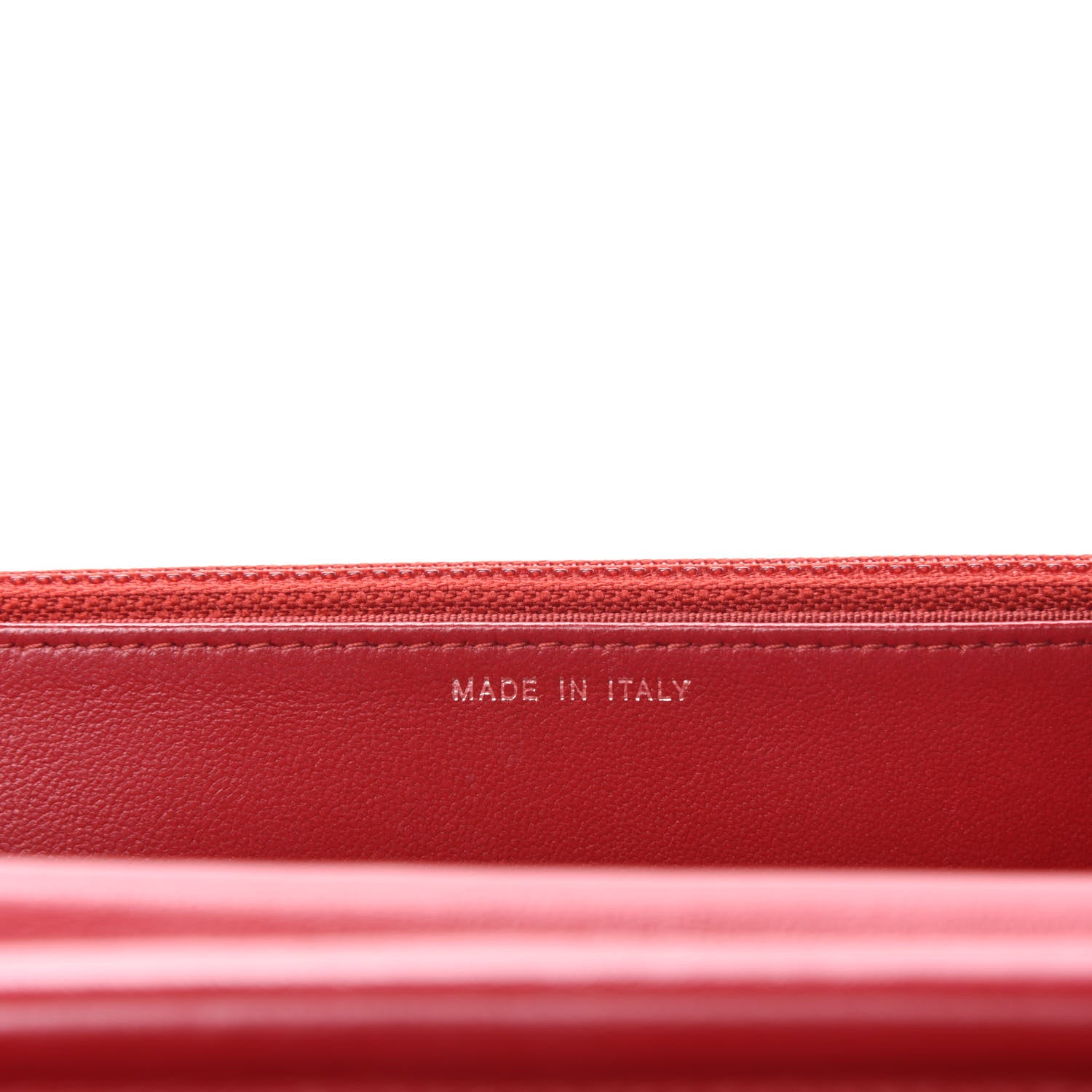 Chanel Lambskin Quilted Wallet on Chain WOC Red 11 of 14