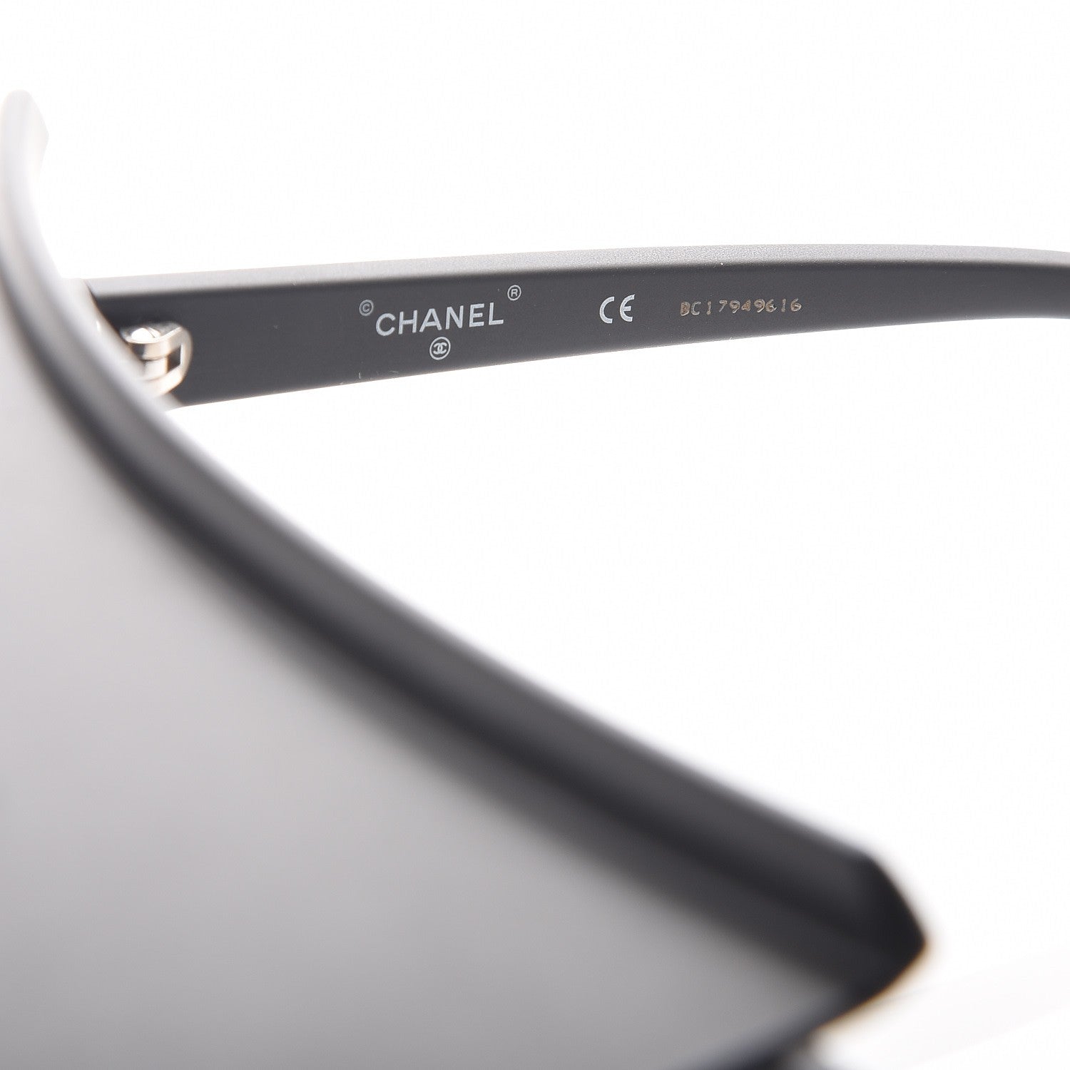 Chanel Acetate Visor Sunglasses 71046 Matte Black 8 of 12