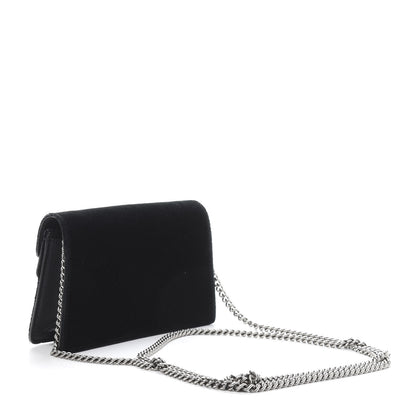 Gucci Velvet Super Mini Dionysus Shoulder Bag Black 3 of 12