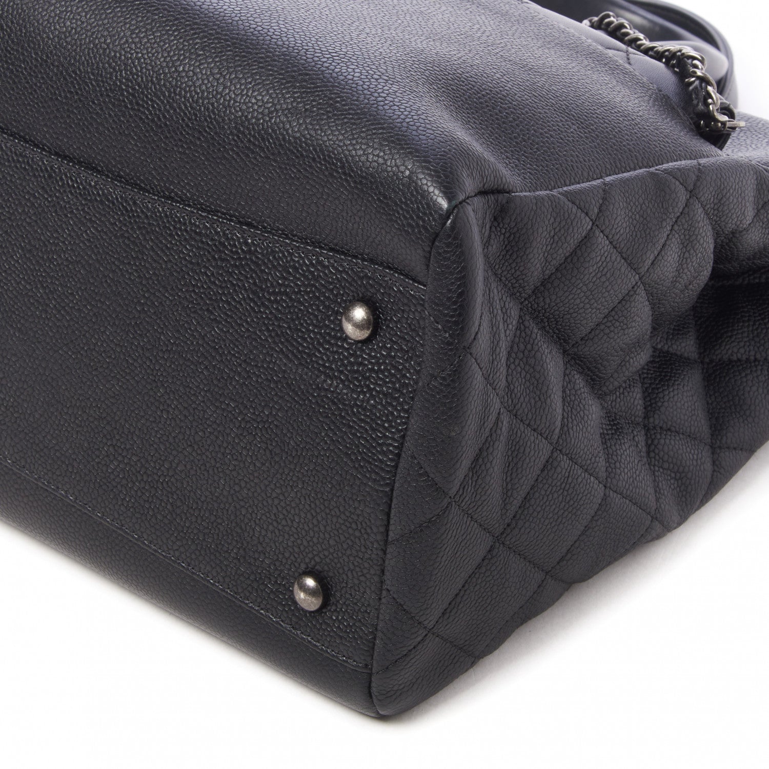 Chanel Caviar Lambskin Quilted Large Coco Break Shopping Bag Black 6 of 11