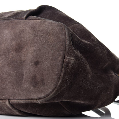 Prada Suede Scamosciato Tote Grafite 9 of 11