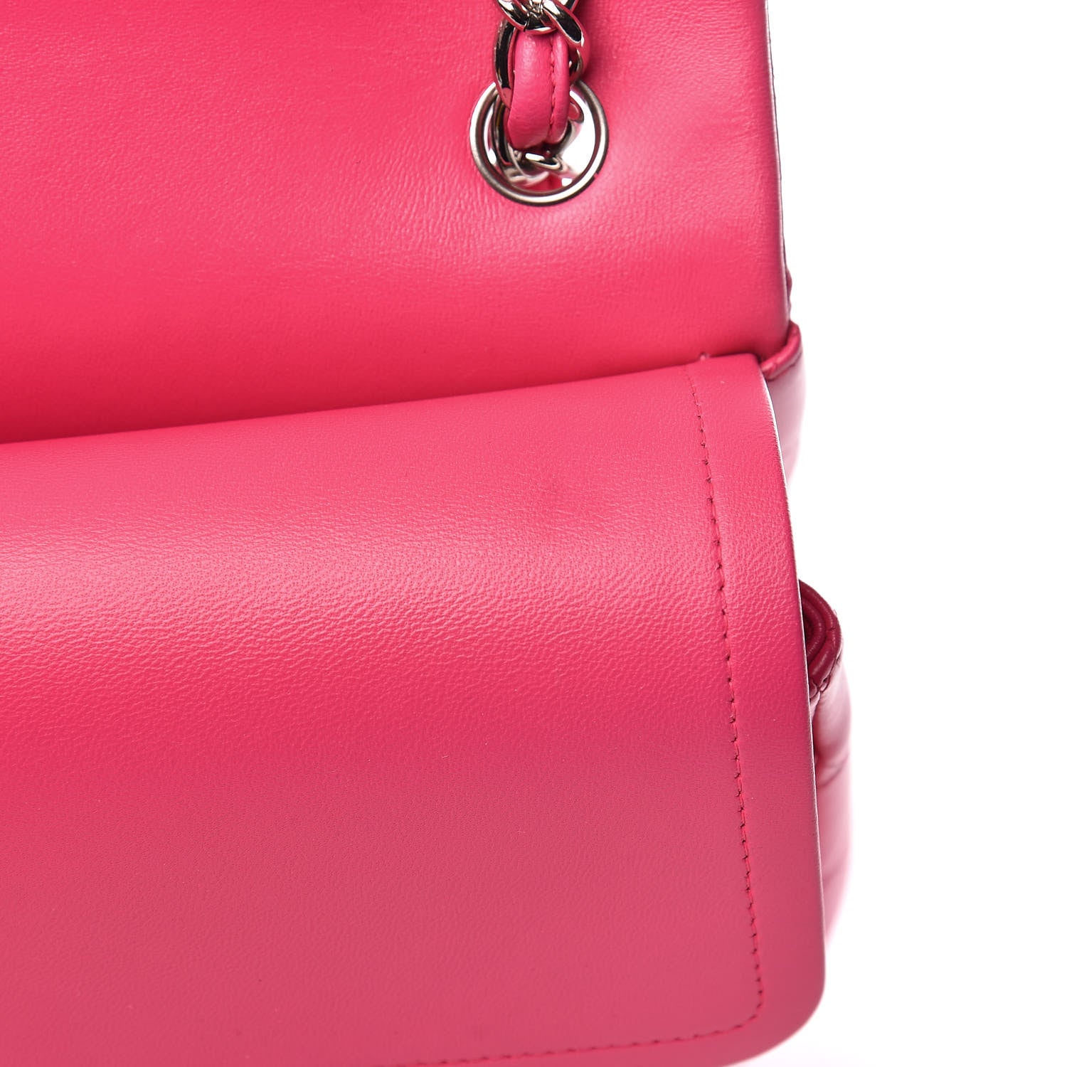 Chanel Lambskin Quilted Jumbo Double Flap Fuchsia 10 of 12