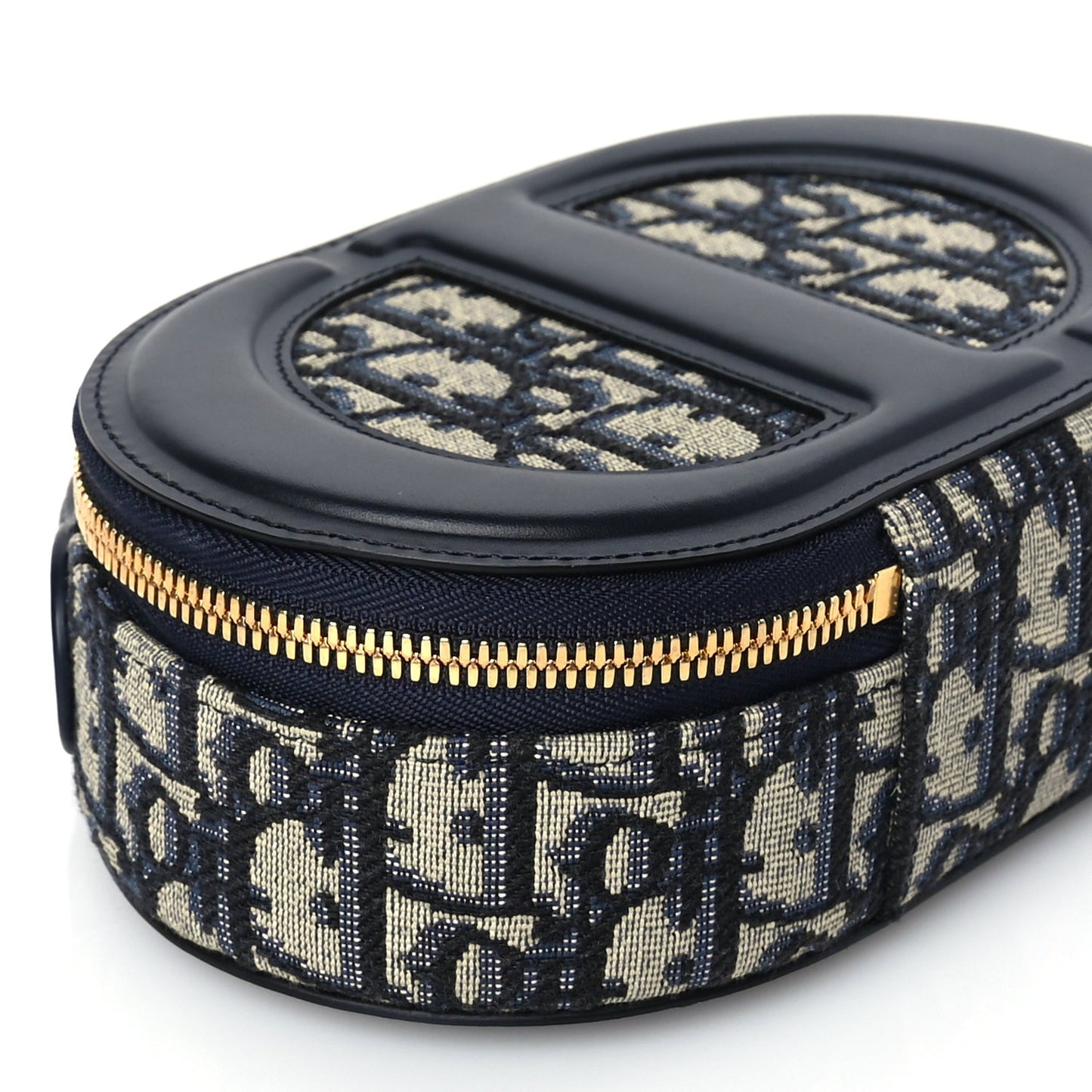 Oblique CD Signature Oval Crossbody Camera Bag Blue Multicolor Blue Multicolor