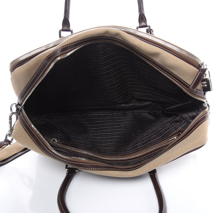 Prada Jacquard Logo Bauletto Corda Moro 5 of 18