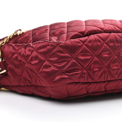 Chanel Satin Quilted Paris-Hamburg Camera Bag Red 9 of 10