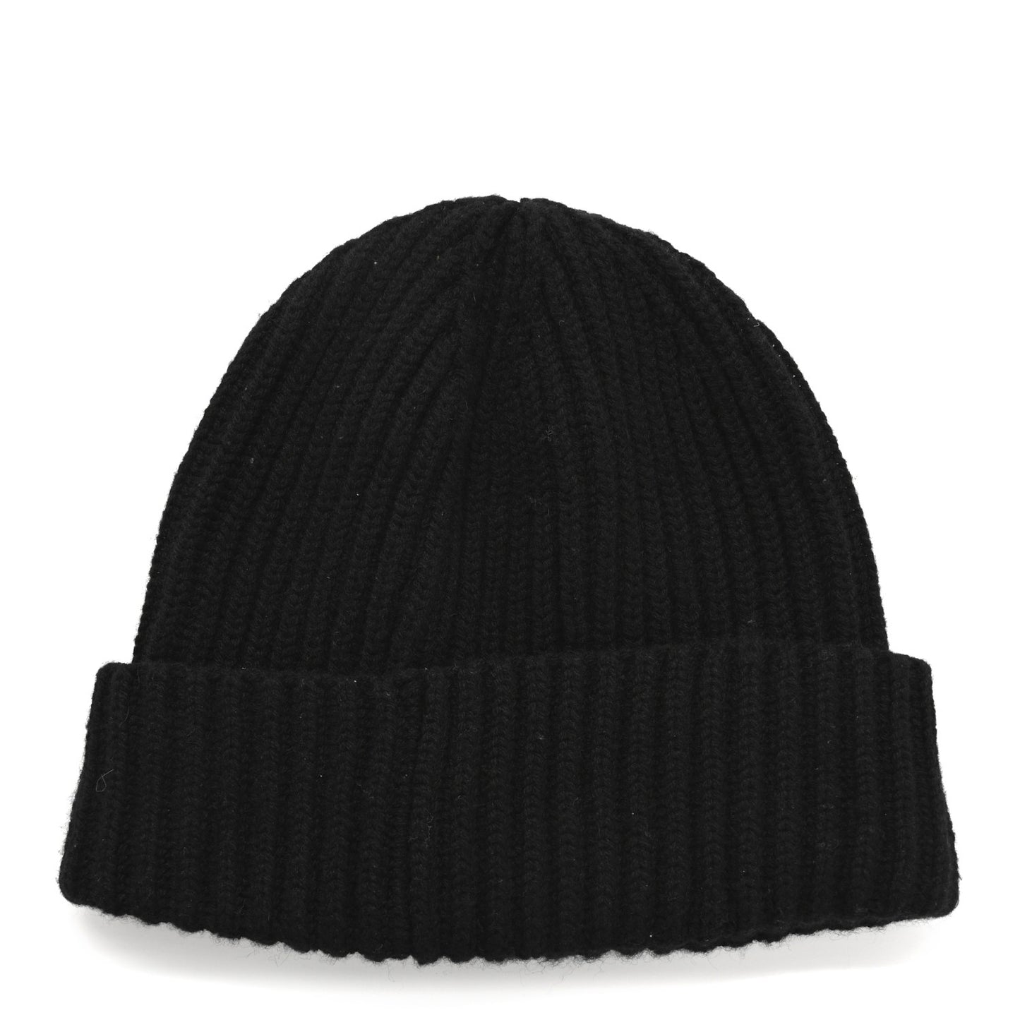 Cashmere Beaded Sequin Logo Beanie Hat Black