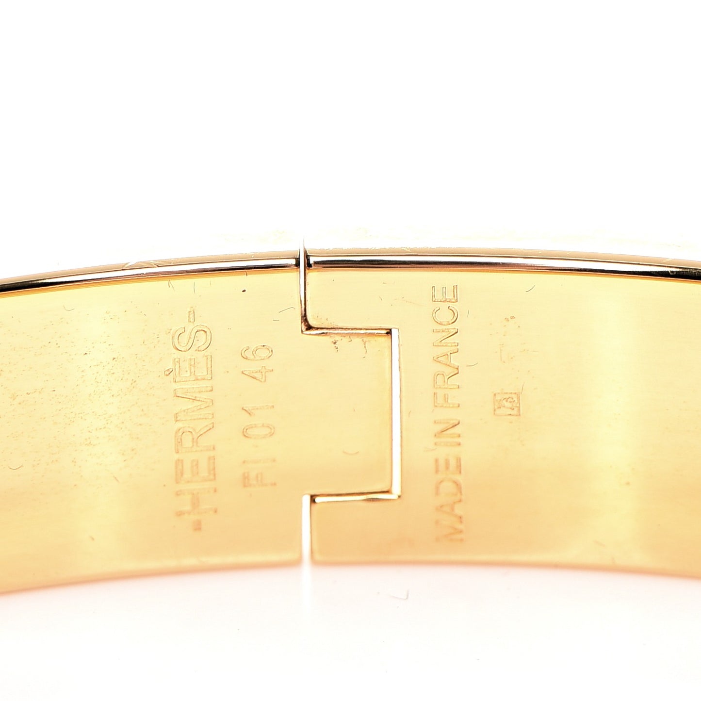 Enamel Narrow Clic Clac H Bracelet GM Orange