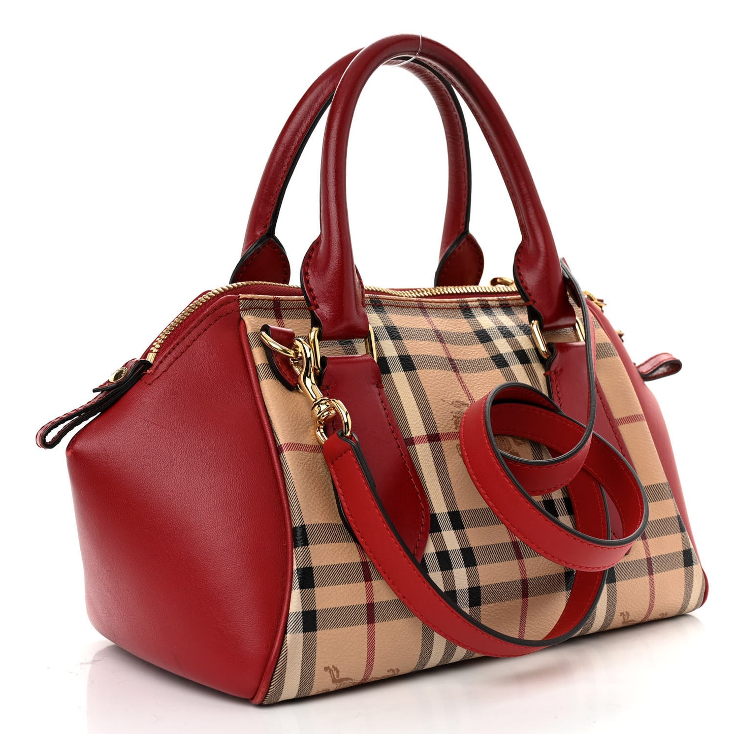 Haymarket Check Small Blaze Satchel Military Red