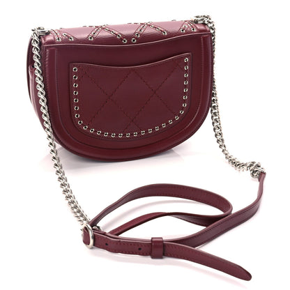 Chanel Calfskin Coco Eyelets Small Flap Bag  Red 2 of 9