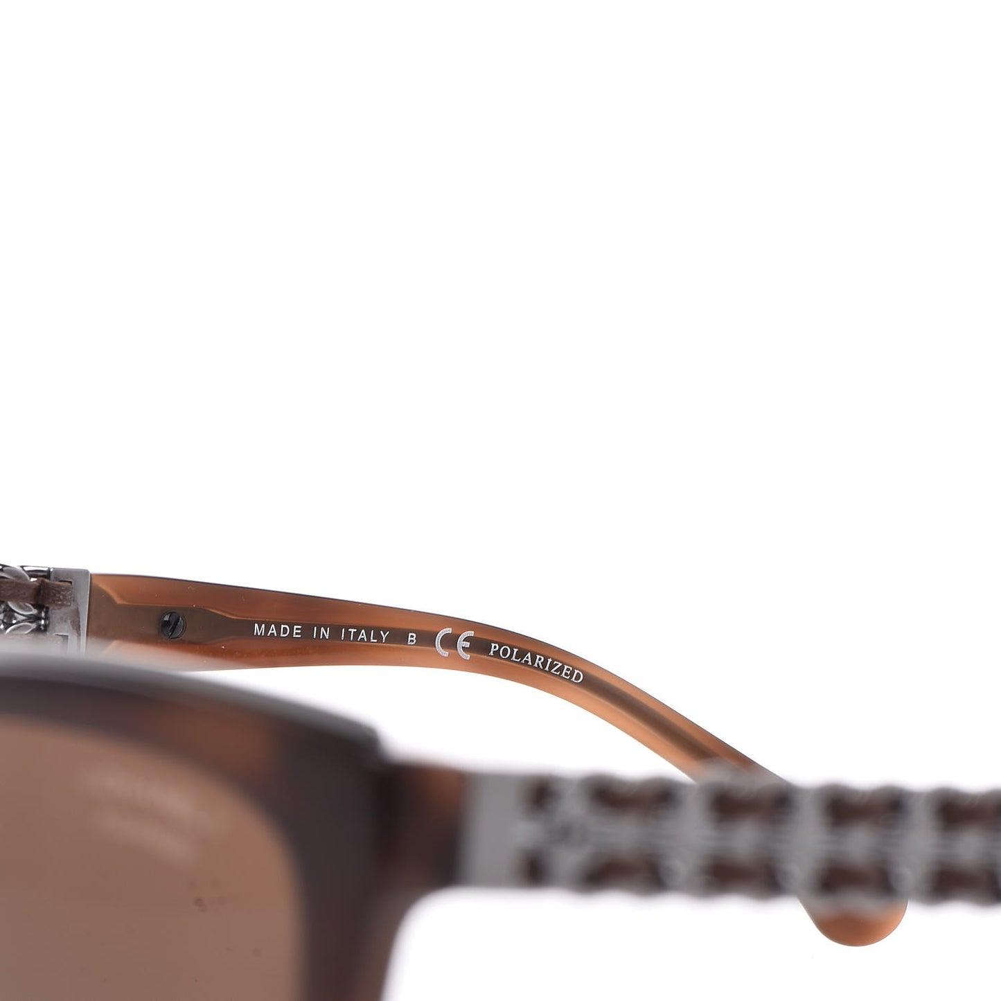 Lambskin Chain Polarized Sunglasses 5361-Q Brown