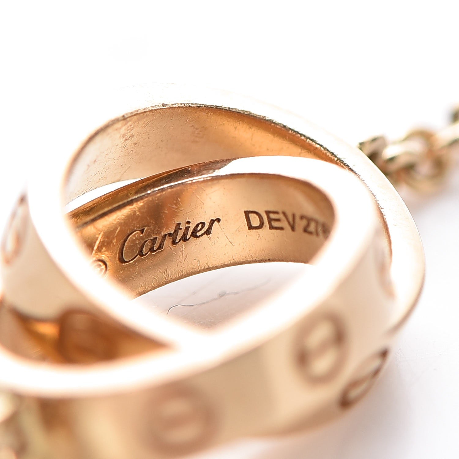 Cartier 18K Yellow Gold Interlocking LOVE Necklace 5 of 8