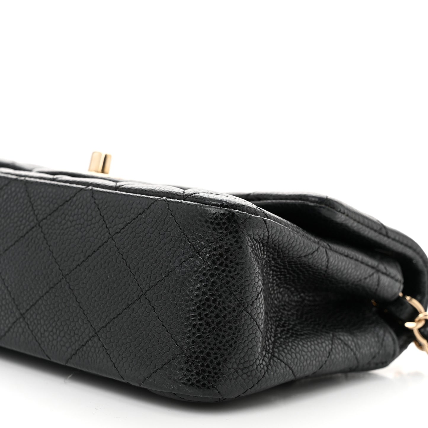 Caviar Quilted Mini Rectangular Flap Black