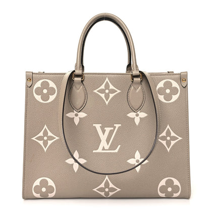 Louis Vuitton Empreinte Monogram Giant Onthego MM Tourterelle Creme 1 of 9