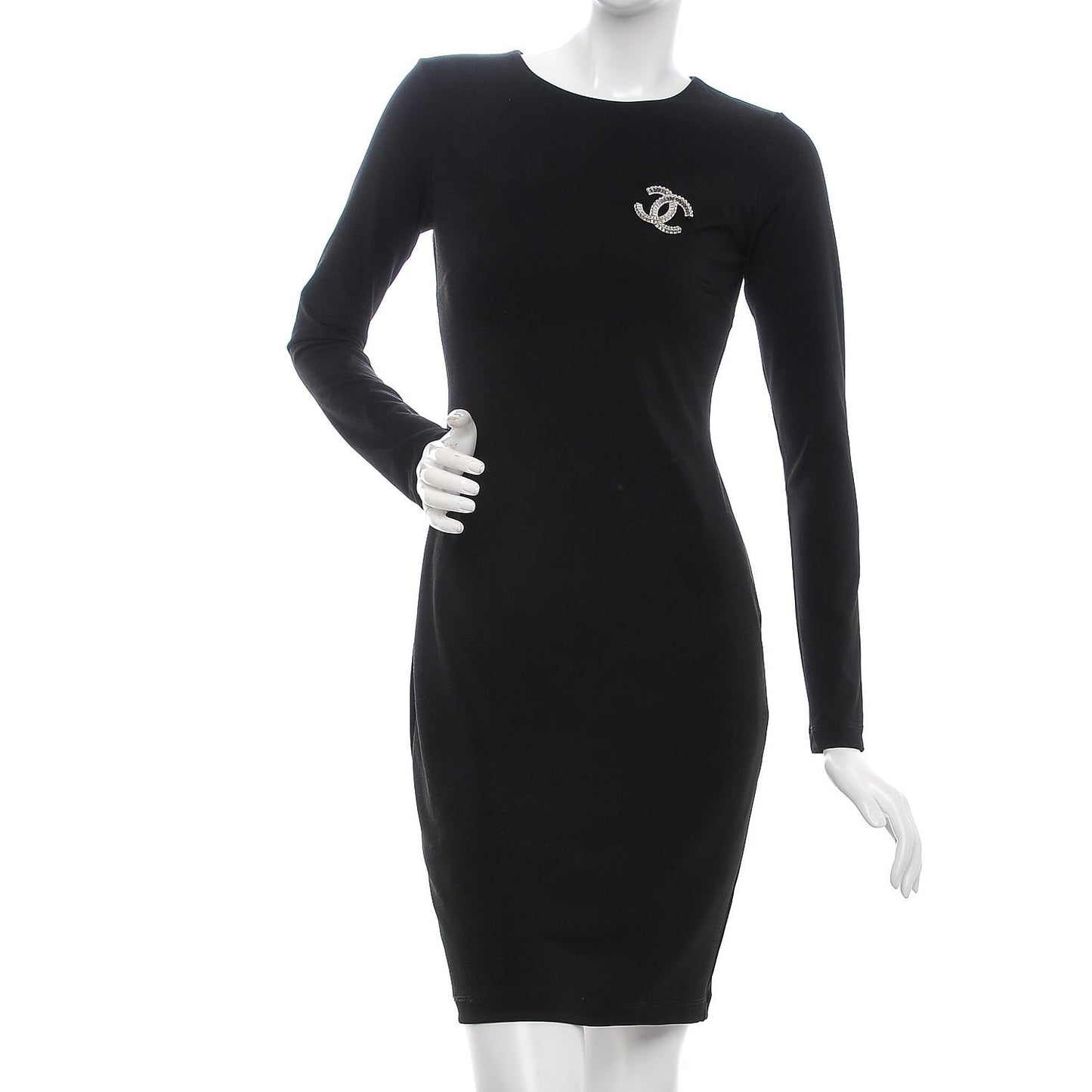 Baguette Crystal CC Brooch Silver