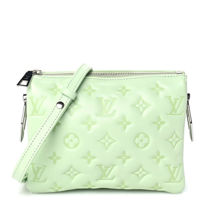 Louis Vuitton Lambskin Embossed Monogram Coussin BB Green 1 of 8
