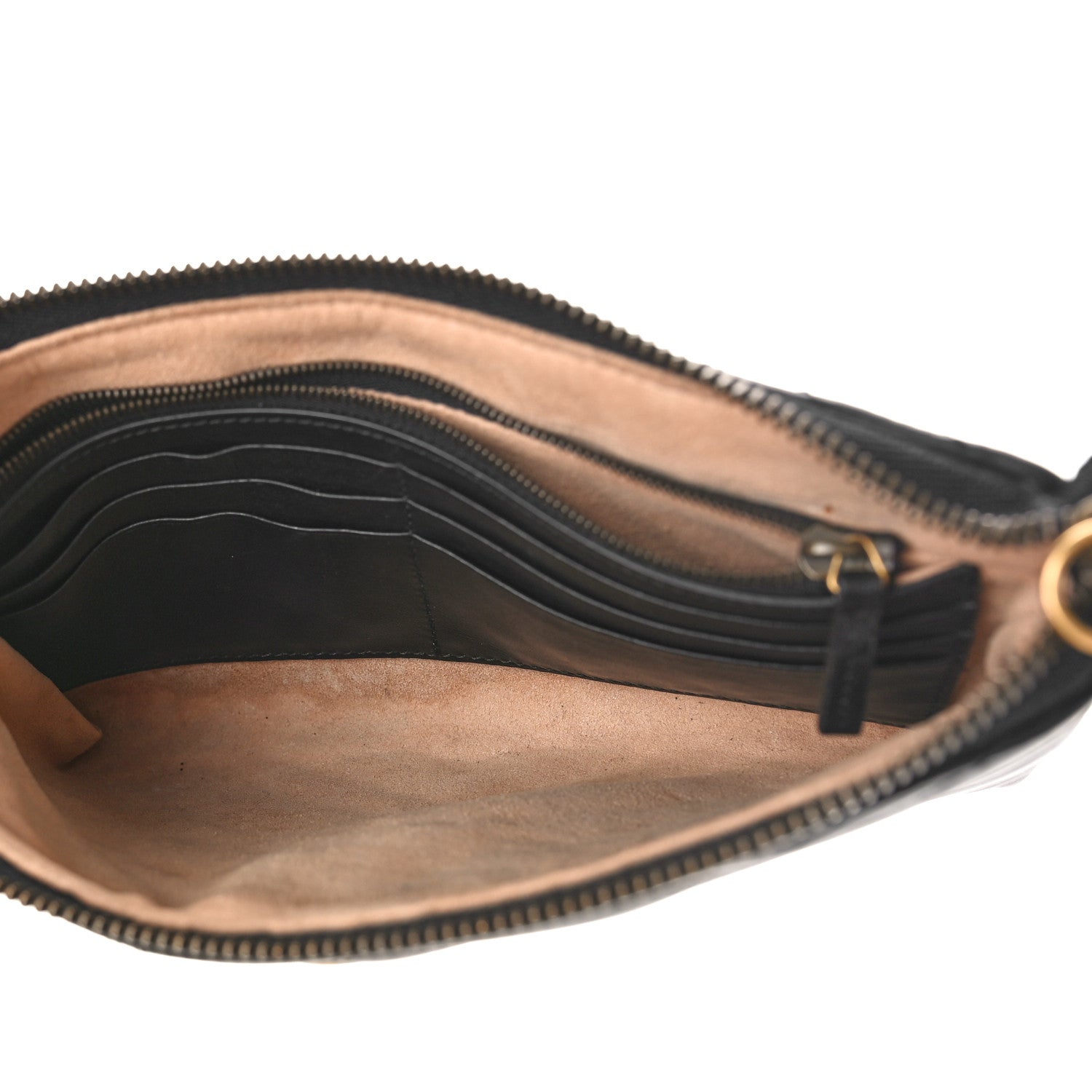 Gucci Calfskin Matelasse Mini GG Marmont Chain Bag Black 5 of 9