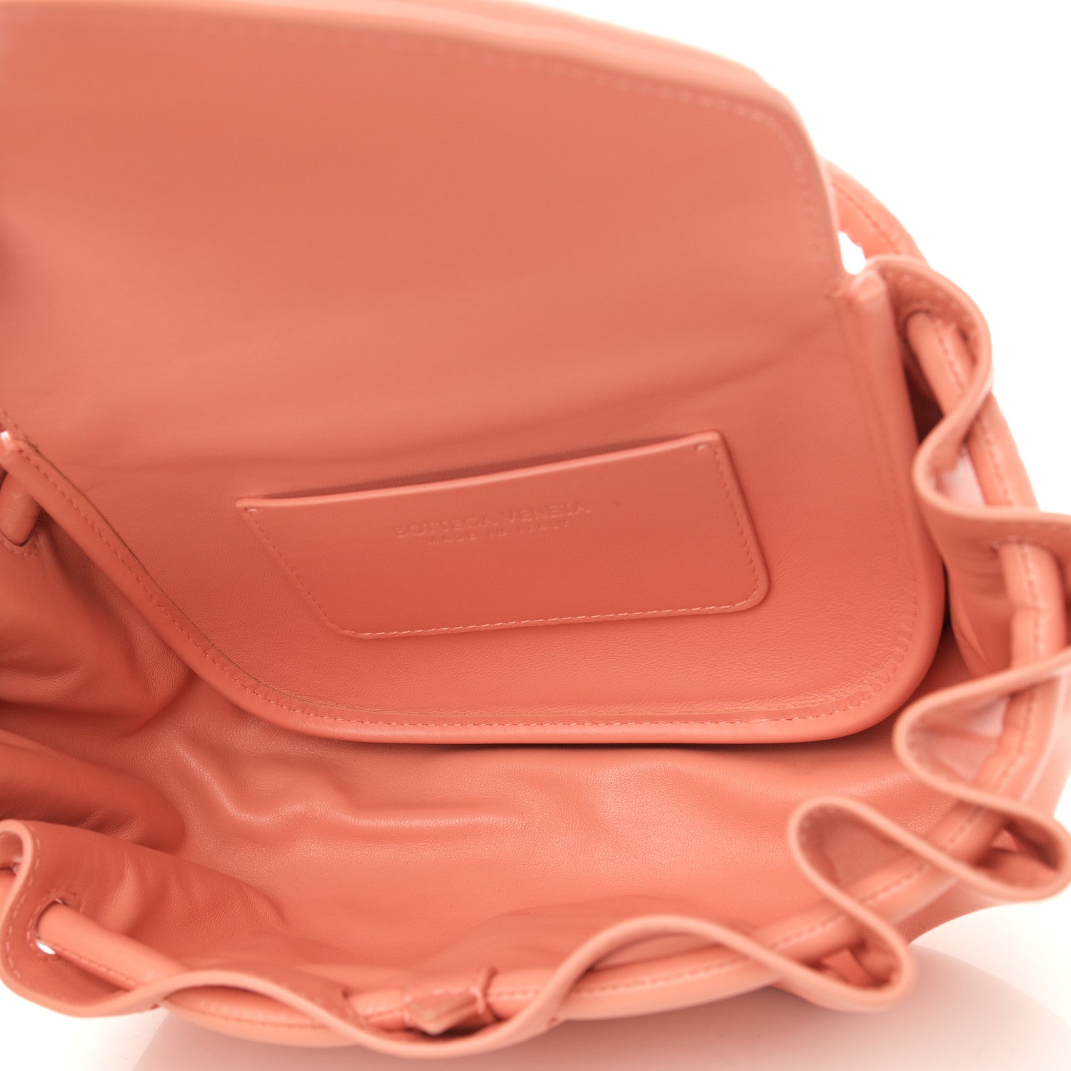 Bottega Veneta Lambskin Small Beak Triangle Flap Shoulder Bag Peachy Silver 5 of 9