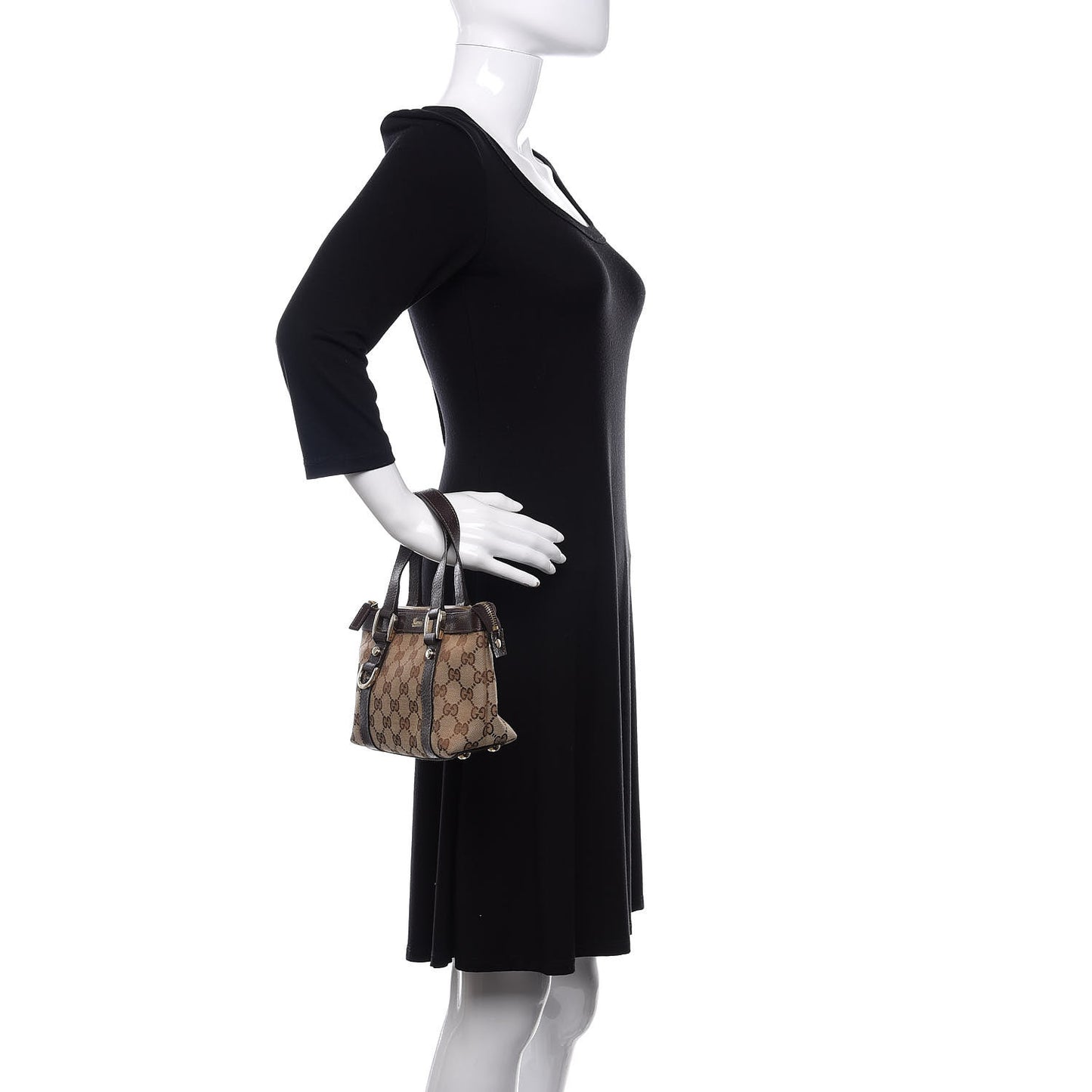 Monogram Small Abbey Tote Dark Brown