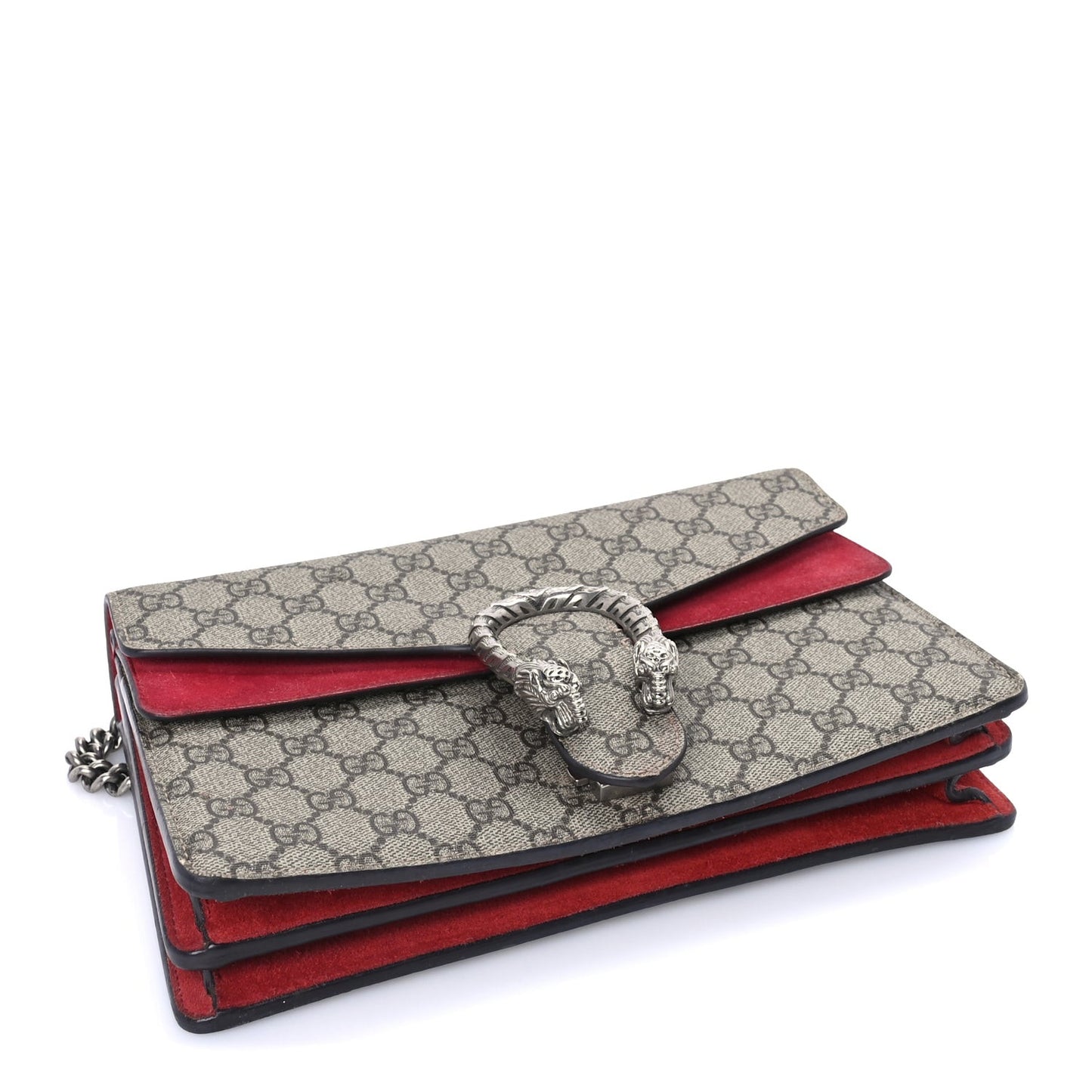 GG Supreme Monogram Small Dionysus Shoulder Bag  Red