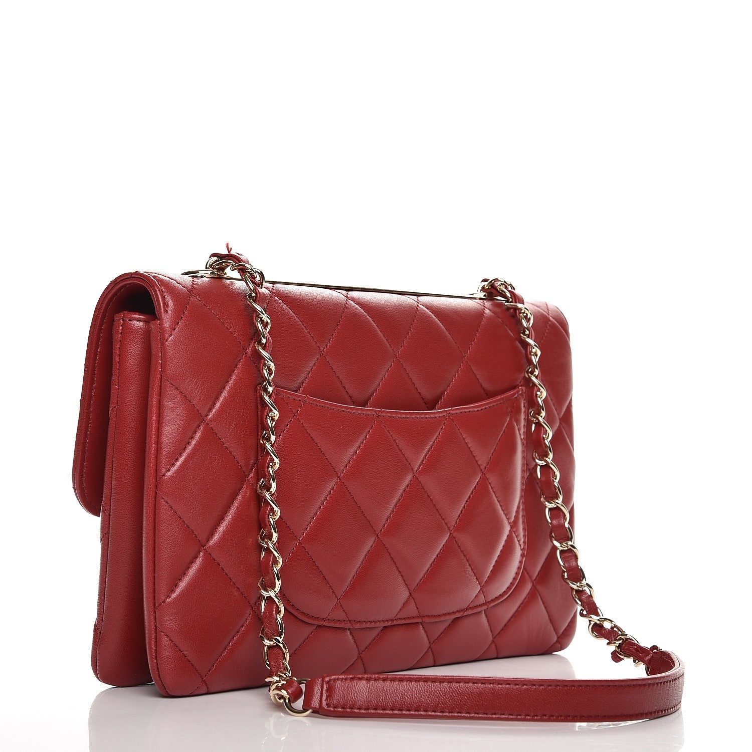 Chanel Lambskin Quilted Medium Trendy CC Flap Red 3 of 9