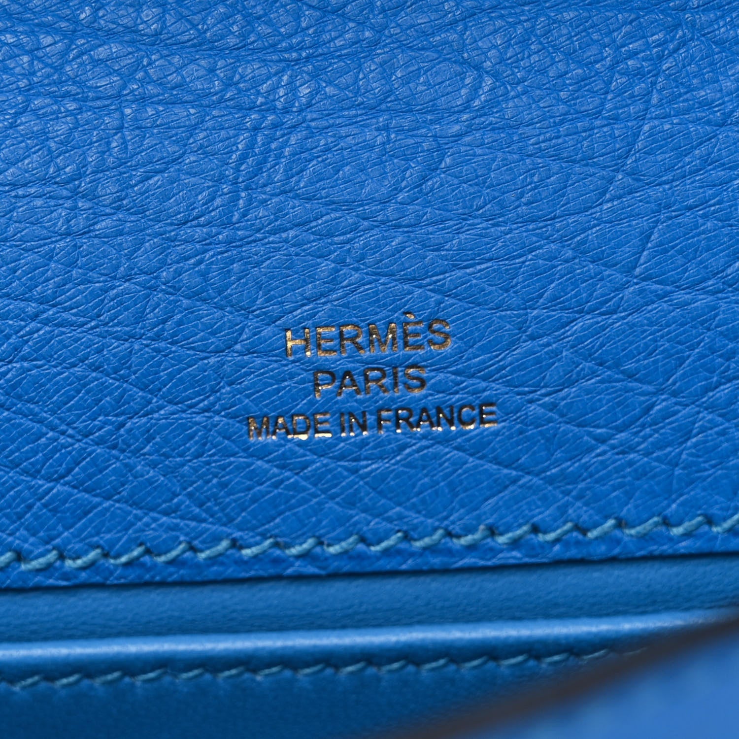 Hermes Ostrich Kelly Pochette Clutch Bleuet 6 of 14