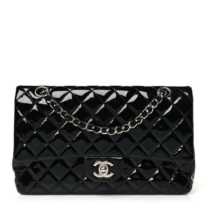Chanel Patent Quilted Medium Double Flap Black 1 of 7