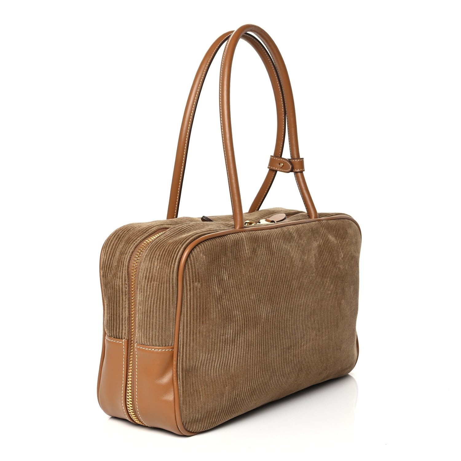 Miu Miu Corduroy Large Beau Top Handle Bag Cinnamon 2 of 8