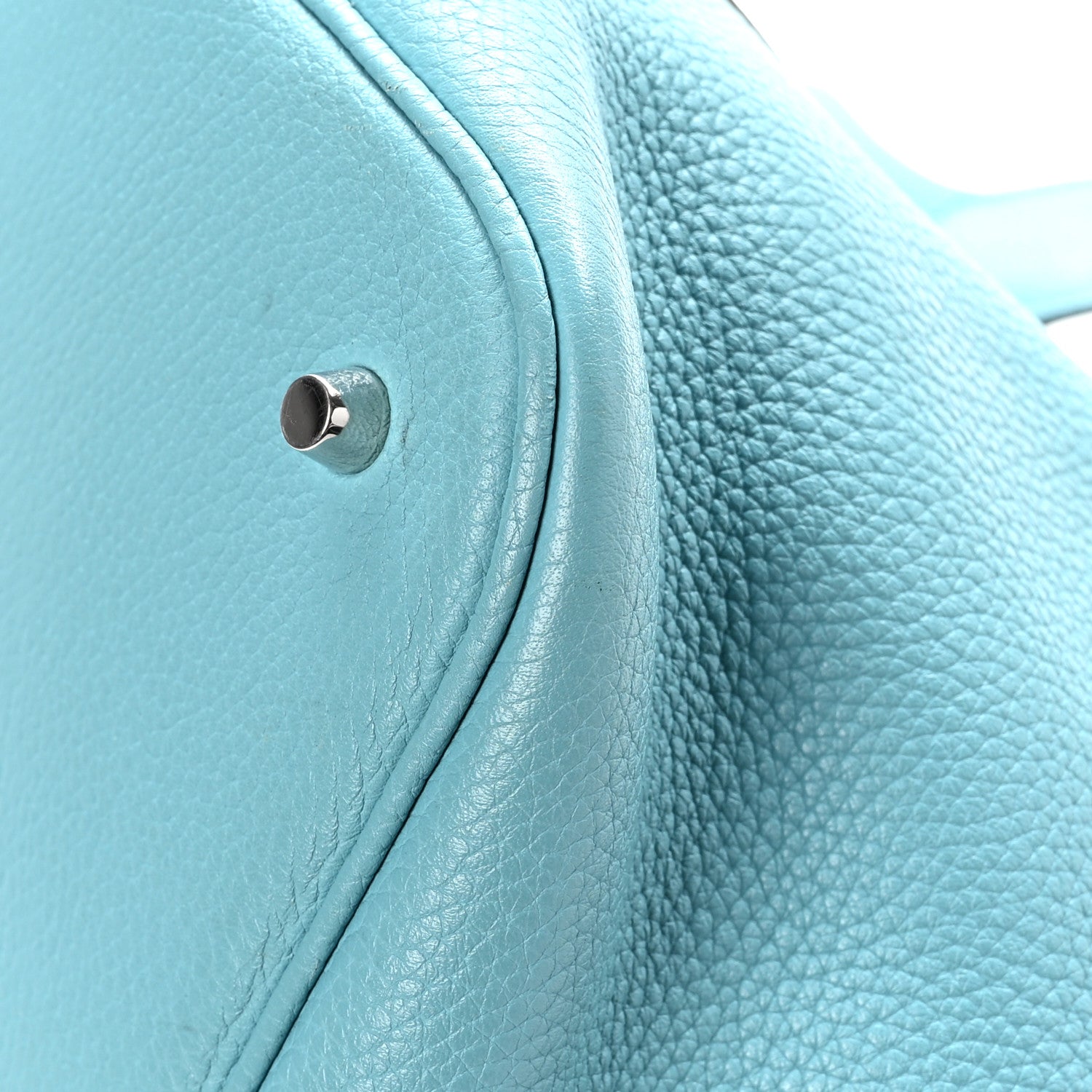 Hermes Taurillon Clemence Picotin 26 GM Bleu Atoll 12 of 12