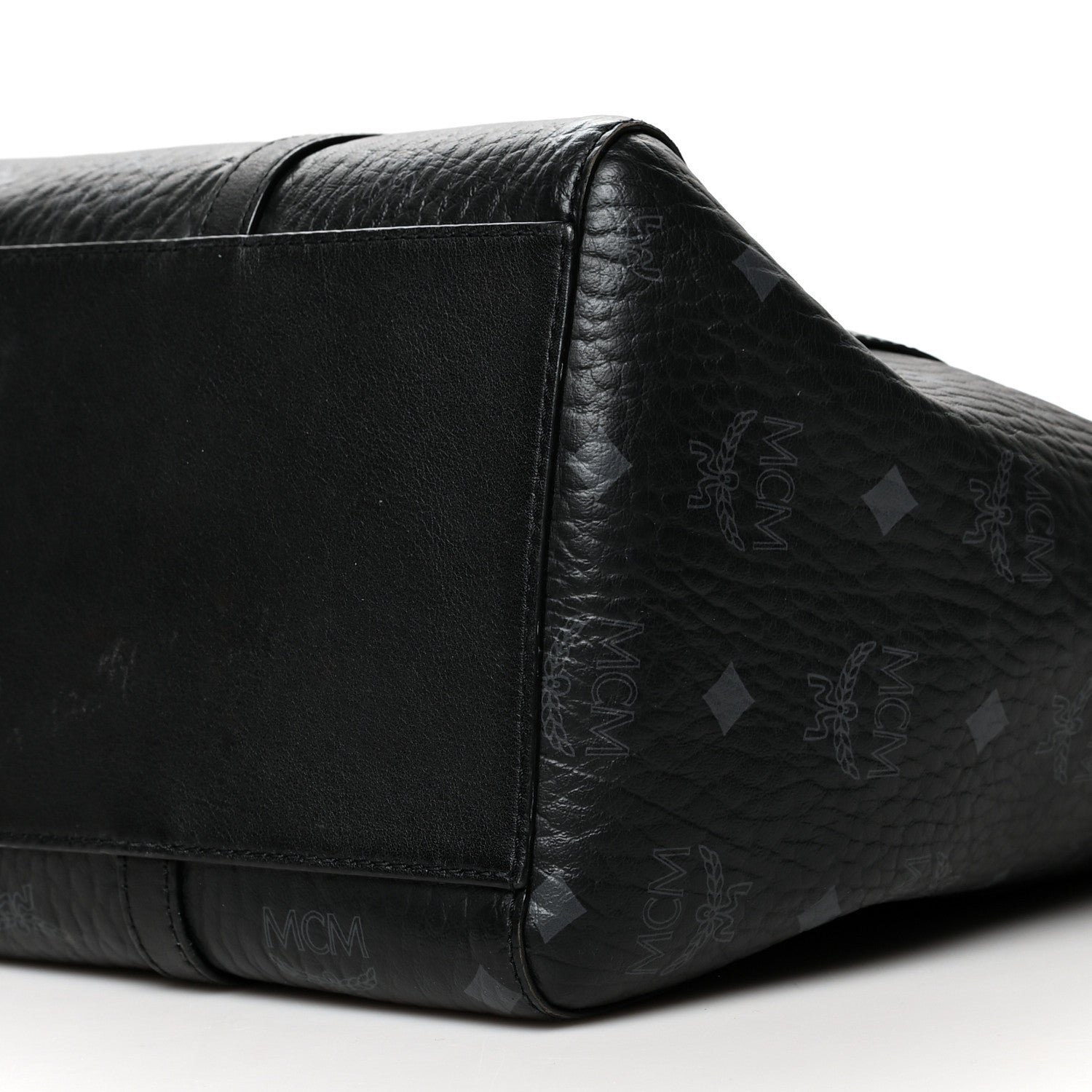 MCM Visetos Toni Shopper Tote Black 9 of 10