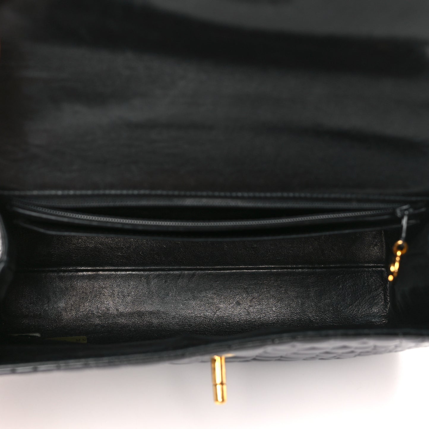 Alligator Medium Kelly Flap Black