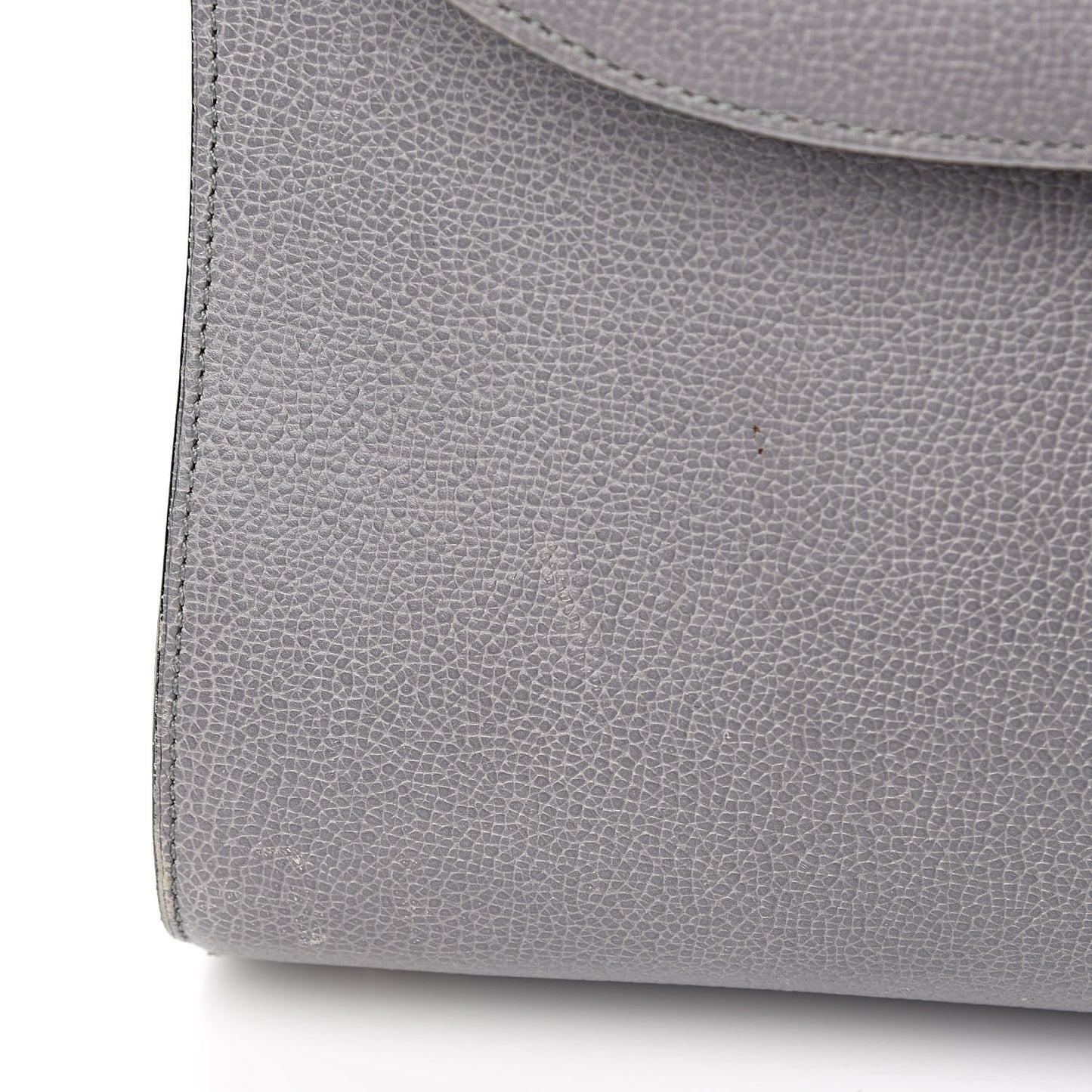Grained Calfskin Brillant Briefcase Grey