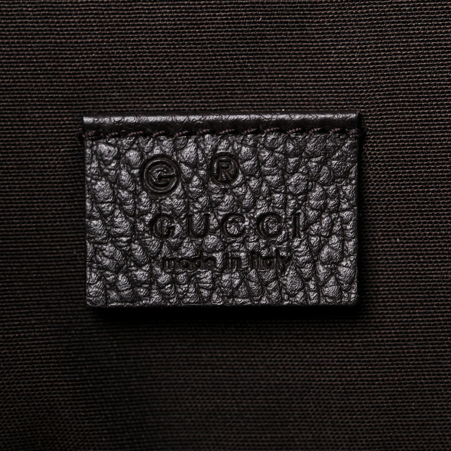 Gucci Monogram Dollar Calfskin O Drawstring Backpack Beige Ebony Testa di Moro Dark Chocolate 7 of 17