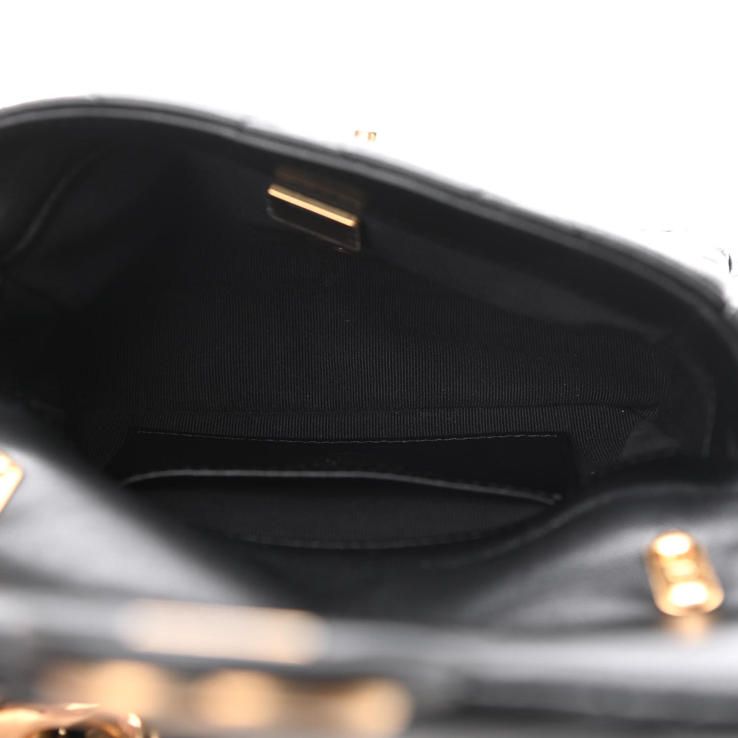 Lambskin Quilted Mini Funky Town Flap Black