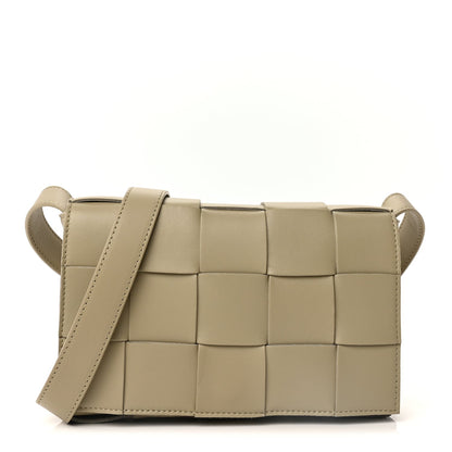 Bottega Veneta Lambskin Maxi Intrecciato Cassette Crossbody Bag  New Sauge 1 of 8