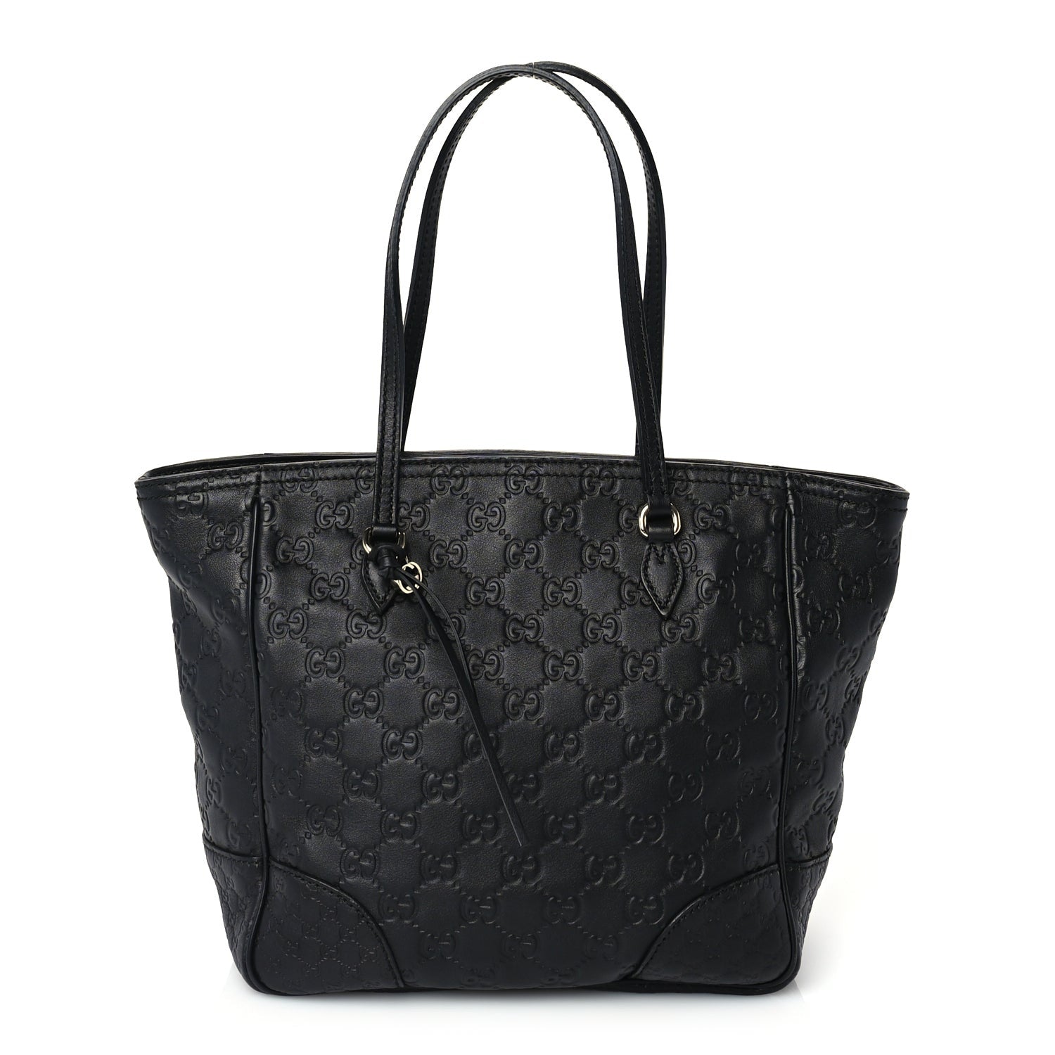 Gucci Guccissima Small Bree Zippered Tote Black 1 of 8